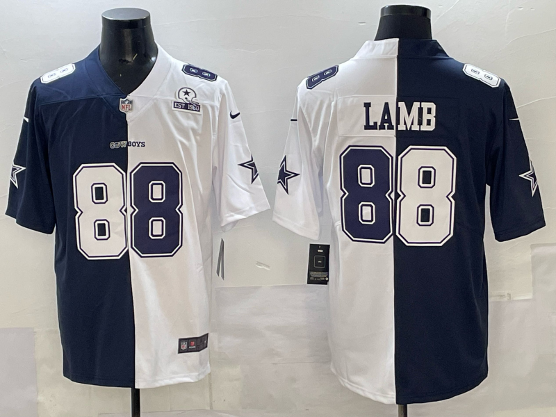 Men 2025 Dallas Cowboys #88 Lamb Blue white Nike Limited NFL Jersey 003